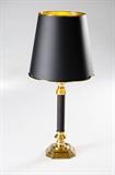 Candlestick brass lamps with shades being discontinued and for sale