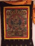 Tibetan Thangka two sold purchased in 1976 in Nepal. Parma Silk they measure 36 x 52 inches