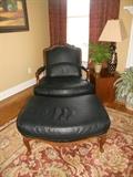 Bergere  chair and ottoman