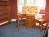 Desk w/chair, bookshelf,end-table
Dresser not shown