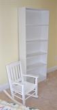 CHILD'S ROCKER AND BOOKCASE