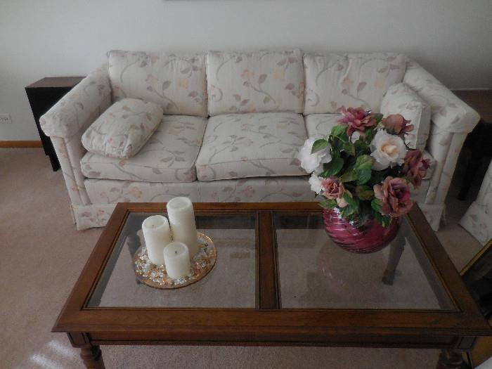 Drexel Heritage Lovely Cream Ivory Neutral Showcase Collection Sofa (has matching Love Seat).( Drexel cocktail table SOLD).