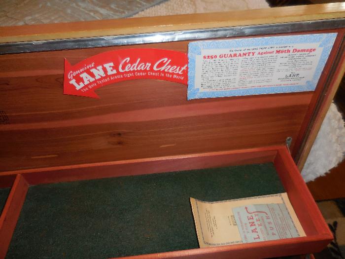 Lane Cedar Chest with Original Labels..and KEY!