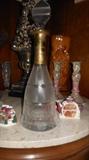 Moser Splendid Crystal Decanter With Stopper 14 3/4" Gold Trim