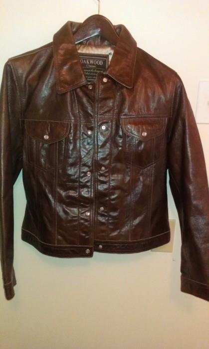 Womens Oakwood Leather Jacket Small