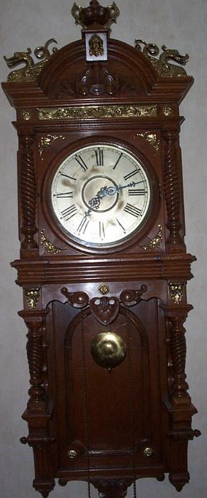 Waterbury Augusta weight driven clock--works perfectly