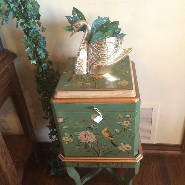              Hand painted file cabinet (top lifts)