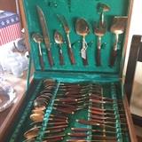                      Brass ware set in case