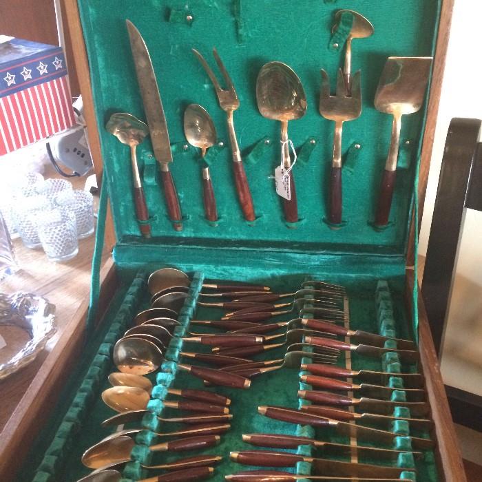                      Brass ware set in case