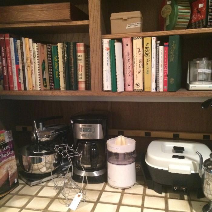          Many cookbooks & small appliances