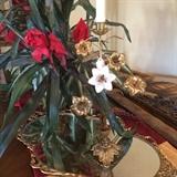   1 of 2 matching candle holders ( on mirrored tray)