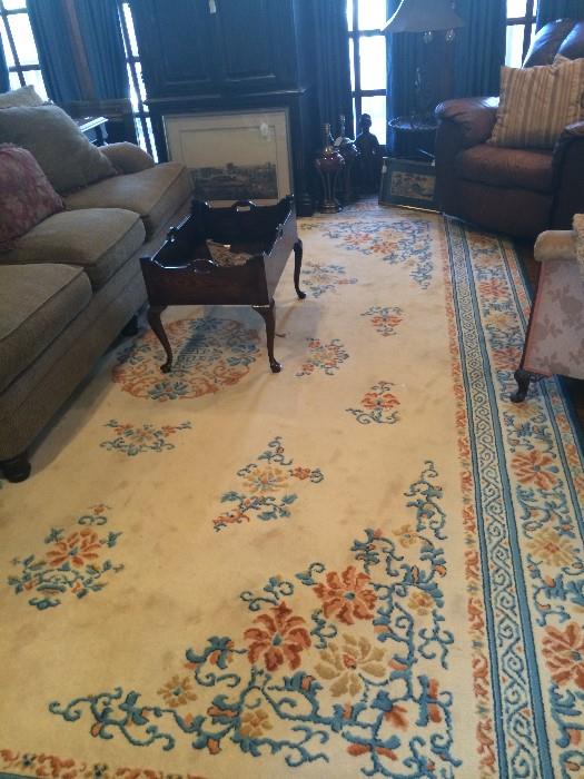       Extra large rug; several occasional chairs