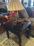                    1 of 2 black side tables