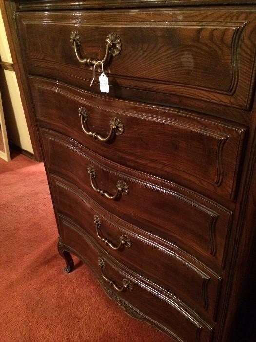 Henredon chest has matching dresser, king bed, & nightstands