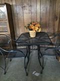                 Black patio table & 2 chairs set