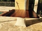 Artifacto square wood top w/woven base 