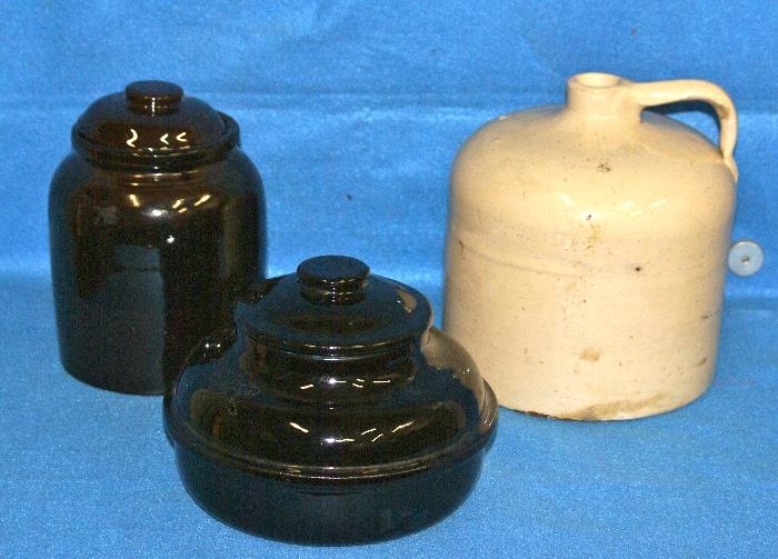 Hall Bean Pots & Stoneware Jug 