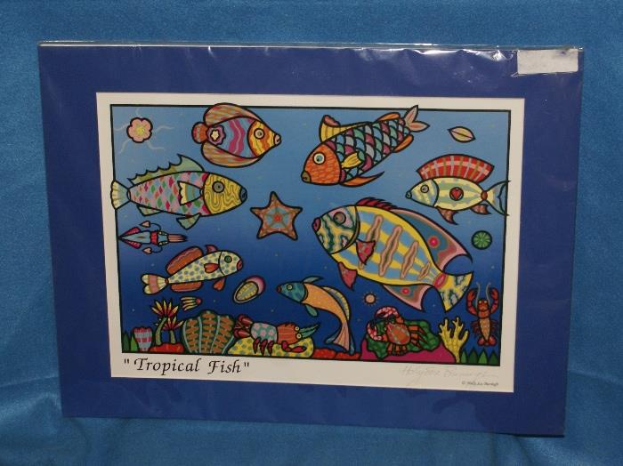 Tropical Fish Signed Holly Sue Buningh  