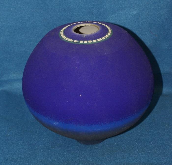Artist Made Cobalt Blue Ceramic Pot