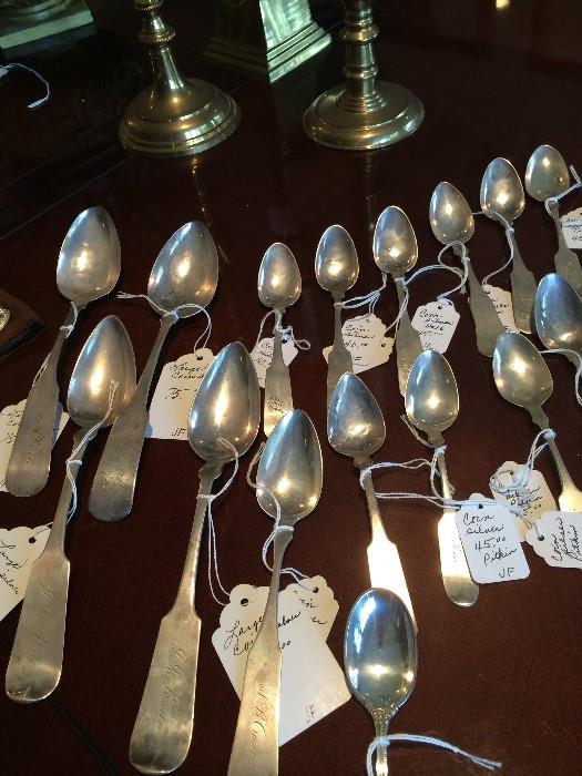Pitkin coin silver spoons
