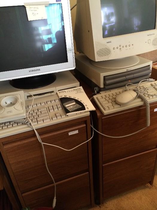 File cabinets; several computers