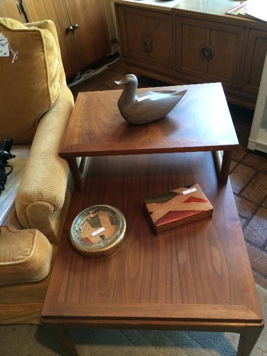 Mid-Century Modern 2-tiered side table (with matching coffee table - not shown)