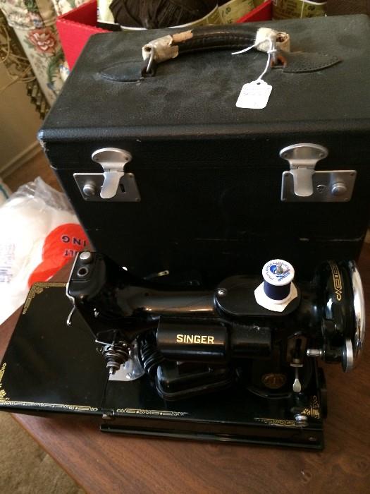 Singer featherweight portable sewing machine
