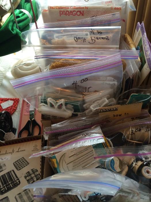 Many sewing notions
