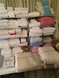        Huge array of blankets, pillow, & towels