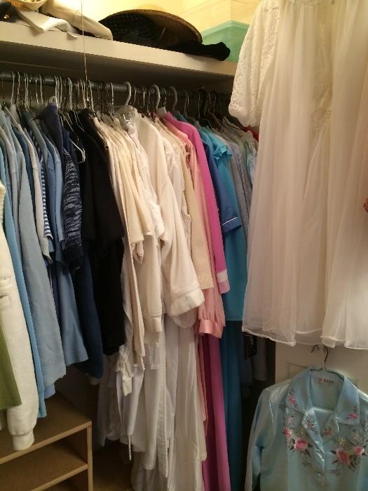Many clothes including nightwear