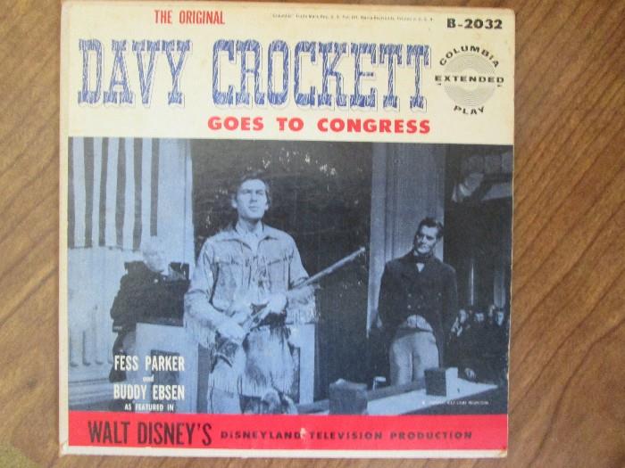 Vintage Davy Crockett 45 RPM w/ cover