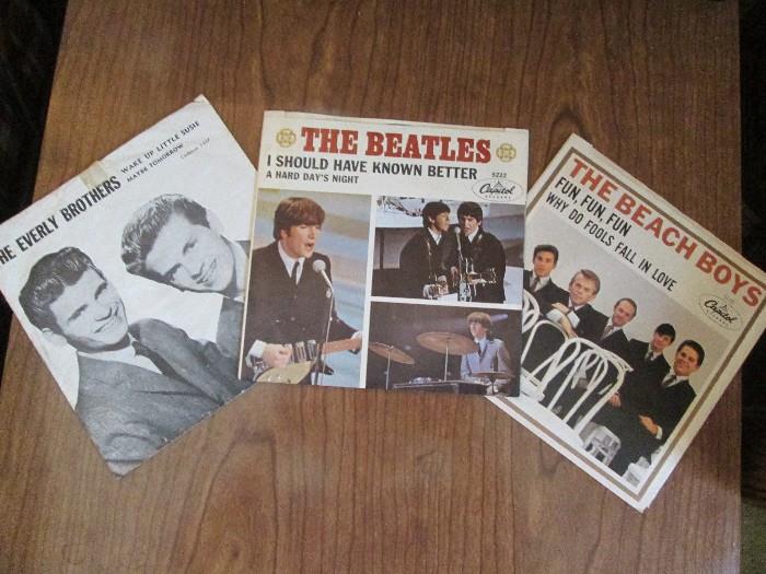 Everly Brothers, Beatles, Beach Boys 1960's 45 RPM