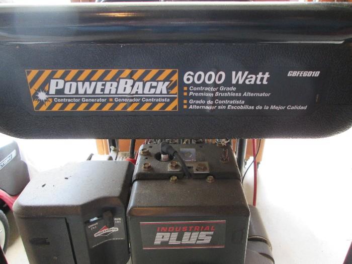 6000 watt PowerBack Contractor Generator