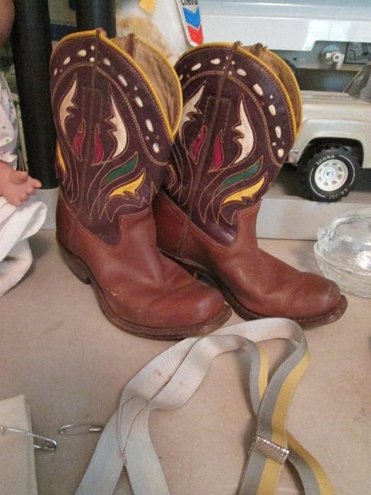 Vintage little boy's cowboy boots
