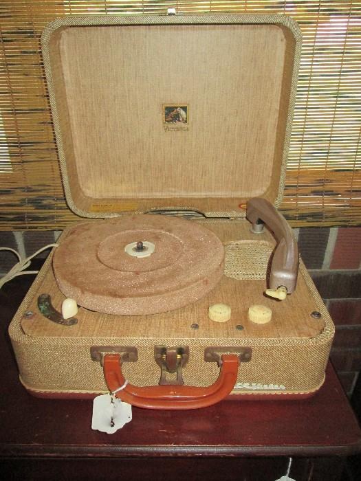 Vintage RCA Victor portable record player