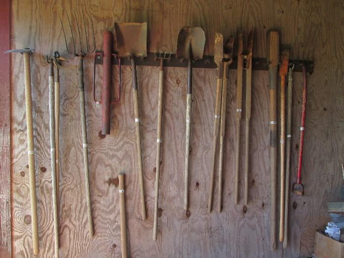Many yard tools