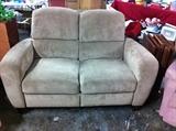 Reclining microfiber loveseat, like new!