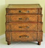 Four drawer wicker style chest 36" x 30" x 17"