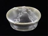 LALIQUE FRANCE COPPELIA CRYSTAL OVAL DRESSER BOX