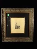 ANTIQUE REMBRANDT ETCHING IN MUSEUM QUALITY FRAME