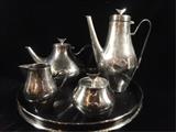 MID CENTURY REED AND BARTON SILVERPLATE TEA AND COFFEE SERVICE