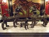 3 ANTIQUE CHINESE BRONZE FOO LIONS