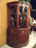 DREXEL MAHOGANY CORNER CABINET, TWO AVAILABLE