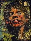 HUGE 6 FT DENNY DENT ORIGINAL PAINTING ON PAPER, MICK JAGGER PORTRAIT, UNFRAMED
