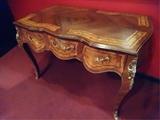 FRENCH EMPIRE STYLE MARQUETRY WRITING DESK WITH GILT BRONZE MOUNTS