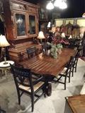 FRENCH PROVENCE STYLE DINING TABLE WITH 6 CHAIRS