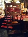 ANTIQUE HALL TREE WITH UMBRELLA STANDS AND COAT HOOKS