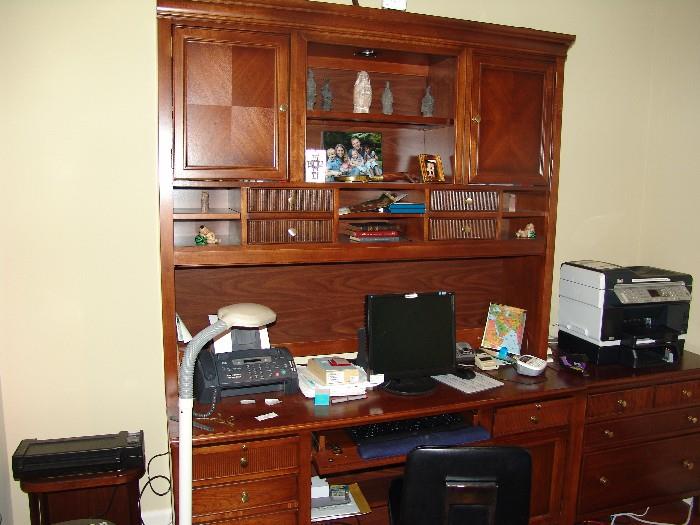 Quality Executive desk with computer hutch. 