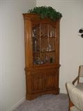 oak corner cabinet
