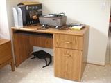 computer desk, printer